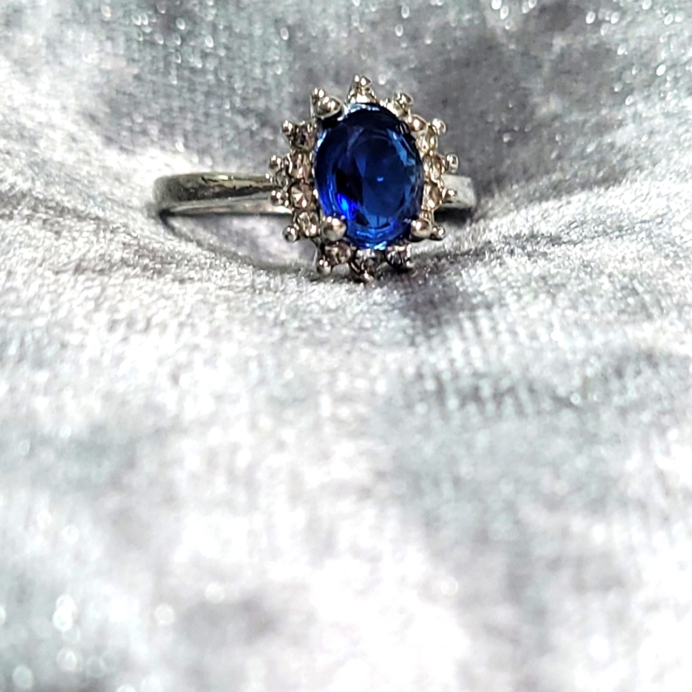 925S Lab Created Sapphire Ring